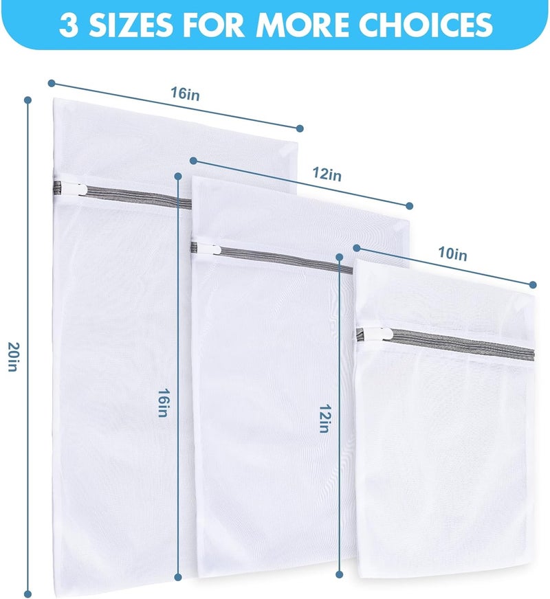 VUEKYN Mesh Laundry Bags for Delicates, 3 Pack Laundry Bags Mesh Wash Bags in 3 Sizes(1 Large, 1 Medium, 1 Small), Durable and Gentle Lingerie Bags for Washing Delicates, Garment Bag for Washing Machine - Image 2